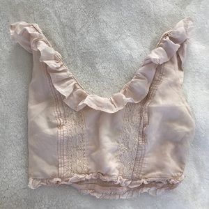 Abercrombie and Fitch Crop Top in Pinkish Orange